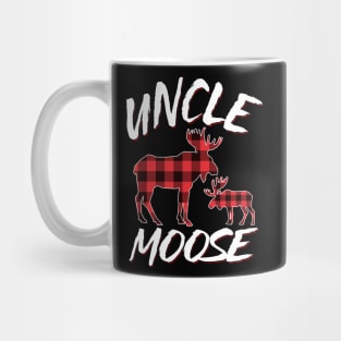 Red Plaid Uncle Moose Matching Family Pajama Christmas Gift Mug